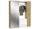 Garderobe Projekt X ca. 152x193 cm Eiche/Weiß