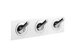 VitrA Istanbul Hakenleiste A48012 320 x 60 x 90 mm, mit 3 Haken, Wandmontage, Messing verchromt