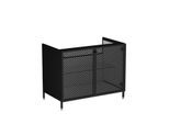 VitrA Liquid Waschtisch-Unterschrank 66742 88x51x71,5cm, Korpus schwarz matt/Front Metall perforiert schwarz matt
