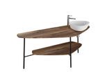 VitrA Plural Waschtisch-Konsole 64041 161,5 x 66 x 70,5 cm, Walnuss, 1 Ausschnitt rechts