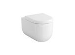 VitrA Liquid Wand-Tiefspül-WC 7321B403-0090 3/6 l, ohne Spülrand, weiß hochglanz VC, mit Bidetfunktion