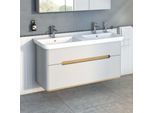 VitrA Sento Waschtisch-Unterschrank 65991 130x48x68,5cm, 2 Vollauszüge, hellgrau matt, Dekor