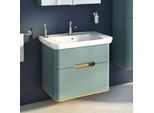 VitrA Sento Waschtisch-Möbel-Set 65877 78x48,5x68,5cm, 2 Vollauszüge, fjordgrün matt, Dekor