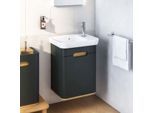 VitrA Sento Waschtisch-Unterschrank 60803 50 x 37 x 66,5 cm, Anthrazit Matt, Dekor, mit Handwaschbecken, Türanschlag links