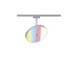 PAULMANN Schienensystem-Leuchten "Hildor 500lm 7,5W RGBW+ dimmbar 230V", bunt (chromfarben), Ø 18cm H: 23,8cm, 1 Stk., Leuchten, Smart Home