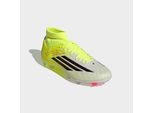 Fußballschuh ADIDAS PERFORMANCE "F50 LEAGUE, FESTE/GEMISCHTE BÖDEN, MID CUT", Damen, Gr. 46, team solar gelb 2, core schwarz, lucid rot, Synthetik, Textil, Schuhe Fußballschuh, für viele verschiedene Böden geeignet