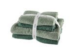 Vossen Frottierset , Grün , Textil , 4-teilig , Uni , ISO 9001, Fkt, Made in Austria, Oeko-Tex® Standard 100 , hochwertige Qualität , Heimtextilien, Badtextilien, Handtücher