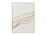 Monee Ölgemälde , Weiss , Holz, Textil , Tanne , vollmassiv , rechteckig , 90x120 cm , handgemalt, einfache und schnelle Anbringung, gerahmt , Bilder & Rahmen, Bilder, Ölbilder