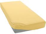 Spannbettlaken BELLANA "bellana exclusiv Topper aus 100% Mako-Baumwolle, 150 g/m²", beige (weizen), L:200cm, Mako-Jersey, Obermaterial: 100% Baumwolle, Bettlaken, Spannbettlaken, feinste Mako-Baumwolle, für Topper bis 10cm Höhe, bügelfrei