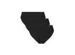 Slip UNDER ARMOUR "Slip UA PURE STRETCH NO SHOW BIKINI-SOLID 3PK 3er Pack", Damen, Gr. XL, schwarz, Obermaterial: 76% Polyamid PA. 24% Elasthan EL., Unterhosen Slip