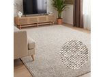 Teppich ELLE DECORATION "Rocco", beige (creme multifarben), B:80cm H:10mm L:150cm, Polypropylen, Teppiche, Teppich, Läufer, waschbar, Wohnzimmer, Esszimmer, Woll-Optik