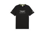 T-Shirt PUMA "PUMA x ASTON MARTIN ARAMCO F1 TEAM Essentials T-Shirt Herren", Herren, Gr. XS, schwarz, Obermaterial: 100% Baumwolle. Rippe: 30% Polyester, 70% Baumwolle, clean, regular fit, Rundhals, Shirts T-Shirt