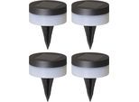 Gartenleuchte LUXFORM "Solar-Erdspießleuchten - Avignon - 4 St - LED", schwarz, 3 Stk., Leuchten, Gartenleuchte, Ganzjährig Solar