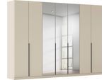 Drehtürenschrank OTTO HOME "Kleiderschrank Schrank Garderobe AGORDO mit Dekor- oder Hochglanzfront", beige (beige (champagner)), B:315cm H:210cm T:54cm, Holzwerkstoff, Schränke, Drehtürenschrank, durchdachte Innenausstattung, in 8 Breiten und 2 Höhen MADE IN GERMANY