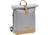 Wickelrucksack FILLIKID "Rolltop Berlin grau", Baby, Gr. B/H/T: 39cm x 53cm x 16cm, grau, Polyamid, Polyurethane, Rucksäcke Wickelrucksack, inkl. Wickeltunterlage