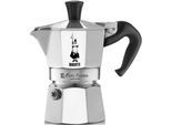 Espressokocher BIALETTI "Moka Express", grau (aluminiumfarben, schwarz), 0,06 l, 1, Kaffeemaschinen, Espressokocher, Aluminium