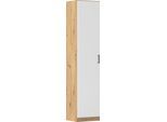 Mehrzweckschrank RAUCH "Garderobe Kleiderschrank Schrank Schuhschrank Putzschrank MINOSA", eiche artisan, alpinweiß, griffe graumetallic, B:47cm H:210cm T:41cm, Holzwerkstoff, Schränke, Mehrzweckschrank, In 4 Breiten mit vielen Einlegeböden für viel Stauraum MADE IN GERMANY