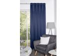 Vorhang HOME WOHNIDEEN "CIELO" Gr. 2, blau (dunkelblau), B:135cm H:245cm, Polyester, Gardinen, Vorhang, Kombibandschal CIELO mit Glitzerdruck