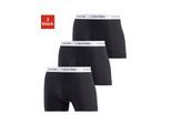 Boxer "CK Boxer 3x", Herren, Gr. XL (8), 3 Stk., schwarz, Obermaterial: 95% Baumwolle, 5% Elasthan, CALVIN KLEIN UNDERWEAR, Unterhosen, mit Logoschriftzug am Bund, Topseller