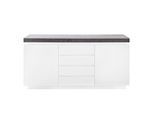 Livetastic Sideboard, Weiß, Holzwerkstoff, 2 Fächer, 4 Schublade(n) Schubladen, 150x80x40 cm, Beleuchtung, Wohnzimmer, Kommoden & Sideboards, Sideboards