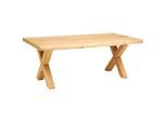 Livetastic Esstisch, Natur, Holz, Teakholz, vollmassiv, 100x78x200 cm, Esszimmer, Tische, Esstische