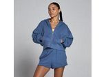 MP Damen Leichter Loopback-Hoodie mit durchgehendem Reißverschluss – Slate Blue - M