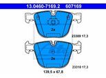 ATE Bremsensatz, Scheibenbremse Bremsensatz-Hinterachse ijf141euj3 Hinterachse belüftet 345mm 24mm für BMW