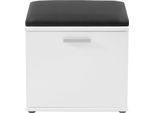 Sitzbank BYLIVING "Jakob", schwarz-weiß (weiß, schwarz), B:48,5cm H:49cm T:30cm, Sitzbänke, Sitzbank, Breite 48,5 cm