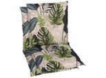 Sesselauflage GO-DE, grün, B:50cm H:100cm, Bezug: 65% Polyester, 35% Baumwolle, Polsterauflagen, Sesselauflage, 100 x 50 cm, nieder