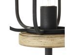 BRILLIANT Stehlampe "Gwen", schwarz (antik holz, schwarz korund), 1, Ø 25cm H: 163cm, 1 Stk., Leuchten, 163 cm Höhe, Ø 25 cm, E27, Metall/Holz, antik holz/schwarz korund, Stehlampe