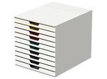 DURABLE Schubladenbox VARICOLOR, 10 Schübe, DIN C4, weiss