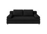 Xora Schlafsofa, Anthrazit, Textil, 2-Sitzer, Füllung: Schaumstoffflocken,Schaumstoffflocken, 200x88x87 cm, Stoffauswahl, Rücken echt, Wohnzimmer, Sofas & Couches, Schlafsofas, Schlafsofas mit Bettkasten