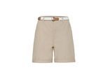 Chinoshorts OXMO "Chinoshorts OXChakira", Damen, Gr. 34, N-Gr, grau (simple tau), Obermaterial: 98% Baumwolle CO. 2% Elasthan EL., Hosen Chinoshorts