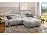Ecksofa JOCKENHÖFER GRUPPE "Unos L-Form, B: 299 cm, mit 60 cm elektr. Sitztiefenverstellung", beige (hellgrau), B:299cm T:211cm, Korpus: 100% Polyester;Kissen: 100% Polyester, Sofas, Ecksofa, 140kg Belastbarkeit, USB-Anschluss, Kopfteilverstellung & Zierkissen