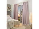 Vorhang HOME WOHNIDEEN "ASHTON", rosa (rose), B:135cm H:245cm, Polyester, Gardinen, Vorhang, Verdunklungsschal, 100% Blackout