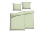 Bettwäsche FLORELLA "Karo Five salbei Edel-Satin, 100% Baumwolle", grün (salbei), B/L: 140cm x 200cm, 2 Stk., 2 Stk., Satin, B/L: 70cm x 90cm, Satin, Obermaterial: 100% Baumwolle CO., Bettwäsche, Bettwäsche