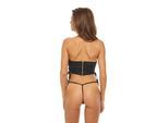 Lace Up Sides Corset Set, 2 Teile