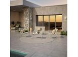 Ambia Garden Loungegarnitur, Grün, Metall, Glas, Textil, 4-teilig, Rundrohr, Loungemöbel, Gartenlounge-Sets