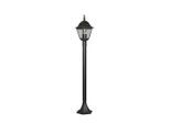 Trio Leuchten , Klar, Schwarz , Metall, Glas , 17x100x15 cm ,