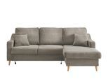 Ecksofa Valentina Cord ca. 228x150 cm Graubraun