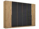 Drehtürenschrank Artemis Anthrazit, Eiche Artisan