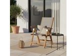 Gardenson , Grau, Akaziefarben , Holz, Textil , Akazie , Hartholz , Uni , 61.5x110.5x68 cm , FSC , klappbar , Gartenmöbel, Gartensessel, Gartenstühle