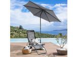 Beldano , Anthrazit , Textil , 270x270x220 cm , Knickgelenk , Gartenmöbel, Sonnenschutz, Sonnenschirme, Sonnenschirme