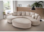 Wohnlandschaft Limoncello m. Hocker ca. 160x300 cm Beige