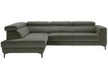 Ecksofa Emma links Graugrün