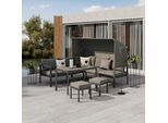 Loungegarnitur Bigi Grau/Beige