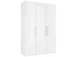 Drehtürenschrank Glossy in Weiß ca. 147x219x60cm