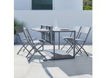 Loungeset Mario Grau Metall/Kunststoff Modular