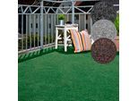 Kunstrasen ANDIAMO "Aberdeen, Gesamthöhe 10 mm, Made in Belgium", grün, B:400cm L:600cm, Nadelfilz, Teppiche, mit Drainagenoppen, für Balkon, Terrasse, Wintergarten, Nadelfilzoptik