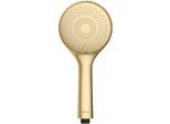 Handbrause WENKO "Watersaving", gold, B:11cm T:11cm, Duschköpfe, Handbrause, Ø 11 cm, Bis zu 40% Wasser Ersparnis